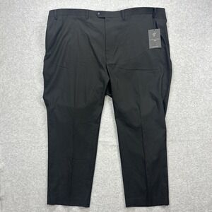 Shaquille O'Neal XLG Pants 58x32 Big & Tall Black Stretch Suit Separate Trousers